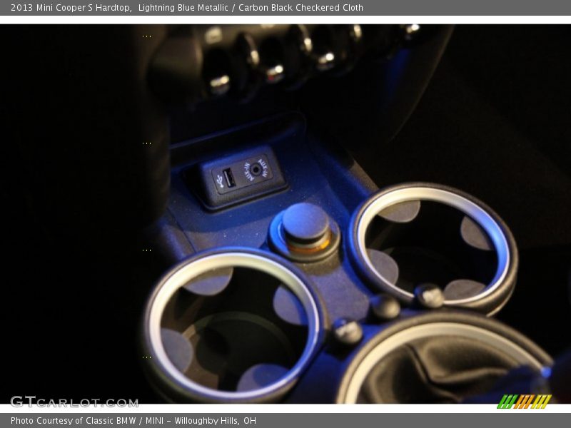 Lightning Blue Metallic / Carbon Black Checkered Cloth 2013 Mini Cooper S Hardtop
