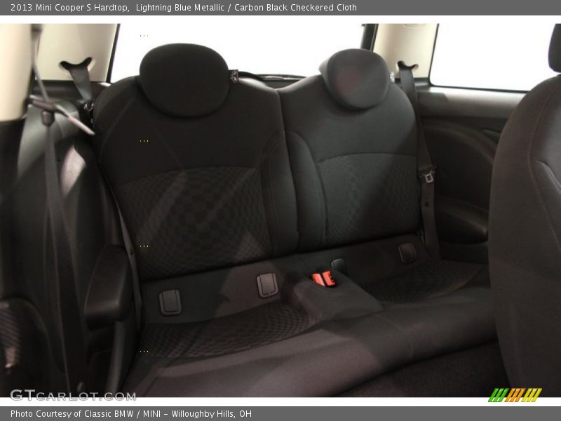 Lightning Blue Metallic / Carbon Black Checkered Cloth 2013 Mini Cooper S Hardtop