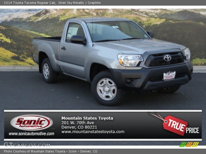 Silver Sky Metallic / Graphite 2014 Toyota Tacoma Regular Cab