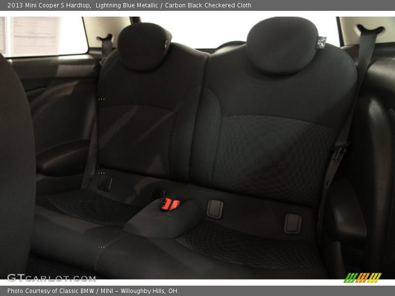 Lightning Blue Metallic / Carbon Black Checkered Cloth 2013 Mini Cooper S Hardtop