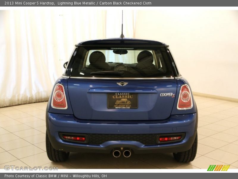 Lightning Blue Metallic / Carbon Black Checkered Cloth 2013 Mini Cooper S Hardtop