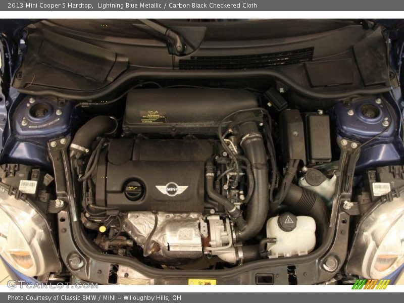 Lightning Blue Metallic / Carbon Black Checkered Cloth 2013 Mini Cooper S Hardtop