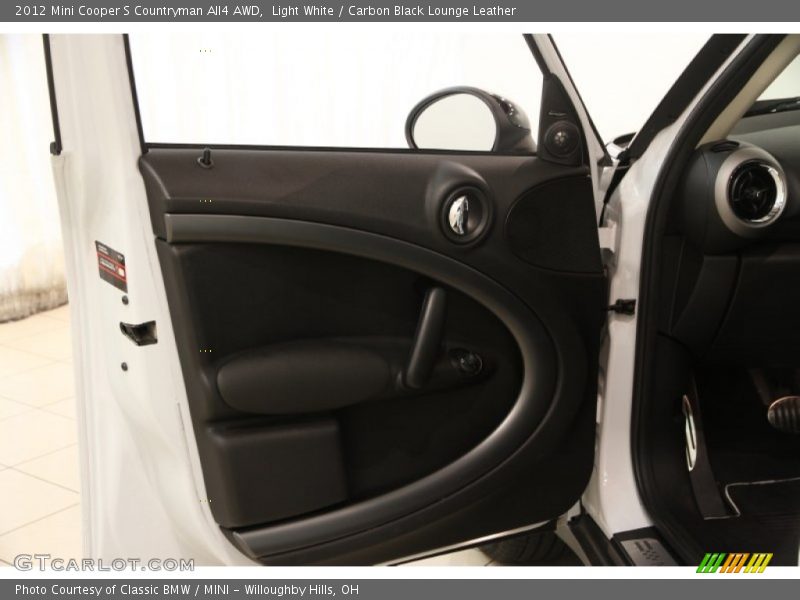Light White / Carbon Black Lounge Leather 2012 Mini Cooper S Countryman All4 AWD