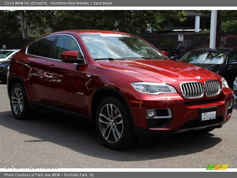 Vermillion Red Metallic / Sand Beige 2014 BMW X6 xDrive50i