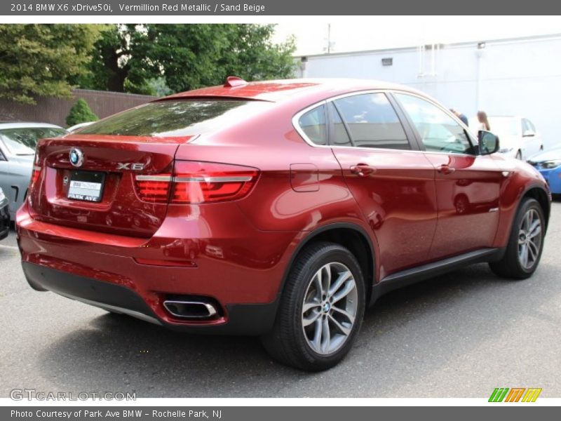 Vermillion Red Metallic / Sand Beige 2014 BMW X6 xDrive50i
