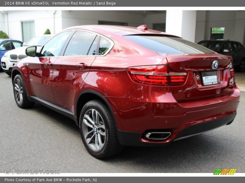 Vermillion Red Metallic / Sand Beige 2014 BMW X6 xDrive50i