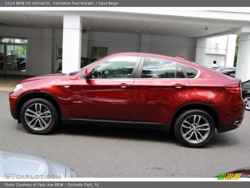 Vermillion Red Metallic / Sand Beige 2014 BMW X6 xDrive50i
