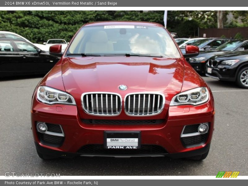 Vermillion Red Metallic / Sand Beige 2014 BMW X6 xDrive50i