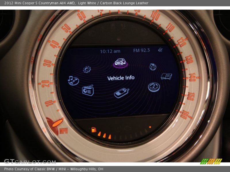 Light White / Carbon Black Lounge Leather 2012 Mini Cooper S Countryman All4 AWD