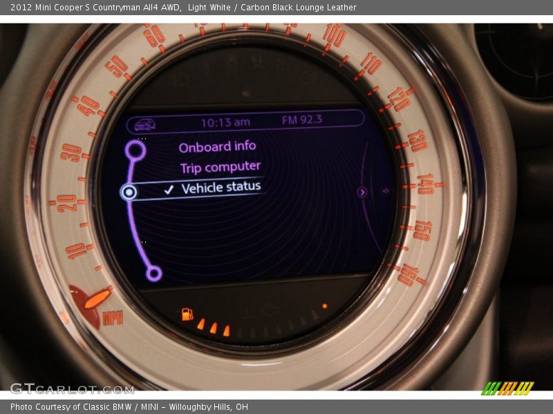 Light White / Carbon Black Lounge Leather 2012 Mini Cooper S Countryman All4 AWD