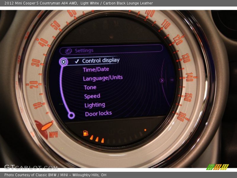 Light White / Carbon Black Lounge Leather 2012 Mini Cooper S Countryman All4 AWD