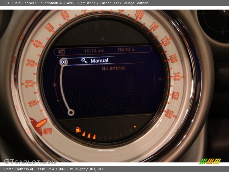 Light White / Carbon Black Lounge Leather 2012 Mini Cooper S Countryman All4 AWD