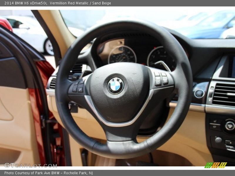 Vermillion Red Metallic / Sand Beige 2014 BMW X6 xDrive50i