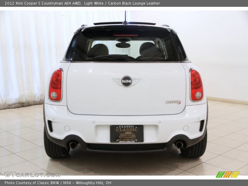 Light White / Carbon Black Lounge Leather 2012 Mini Cooper S Countryman All4 AWD