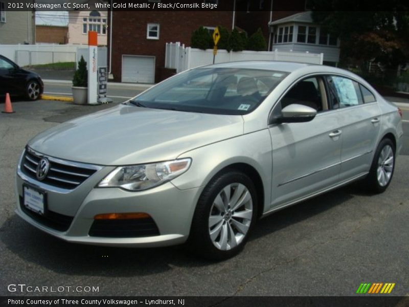 White Gold Metallic / Black/Cornsilk Beige 2012 Volkswagen CC Sport