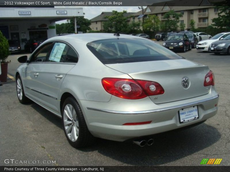 White Gold Metallic / Black/Cornsilk Beige 2012 Volkswagen CC Sport