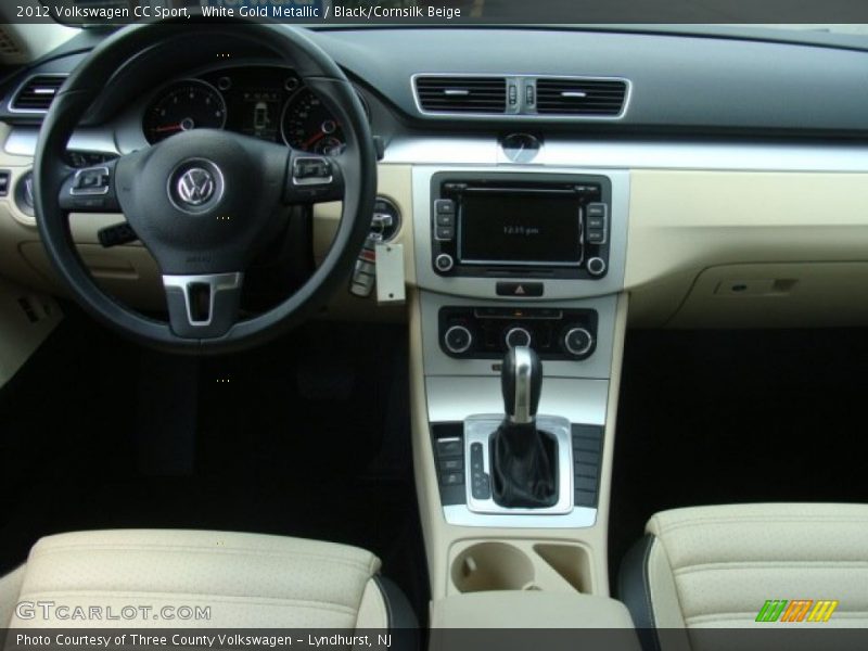 White Gold Metallic / Black/Cornsilk Beige 2012 Volkswagen CC Sport
