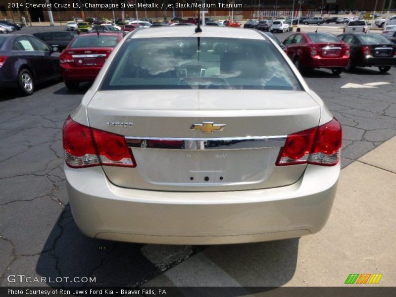 Champagne Silver Metallic / Jet Black/Medium Titanium 2014 Chevrolet Cruze LS