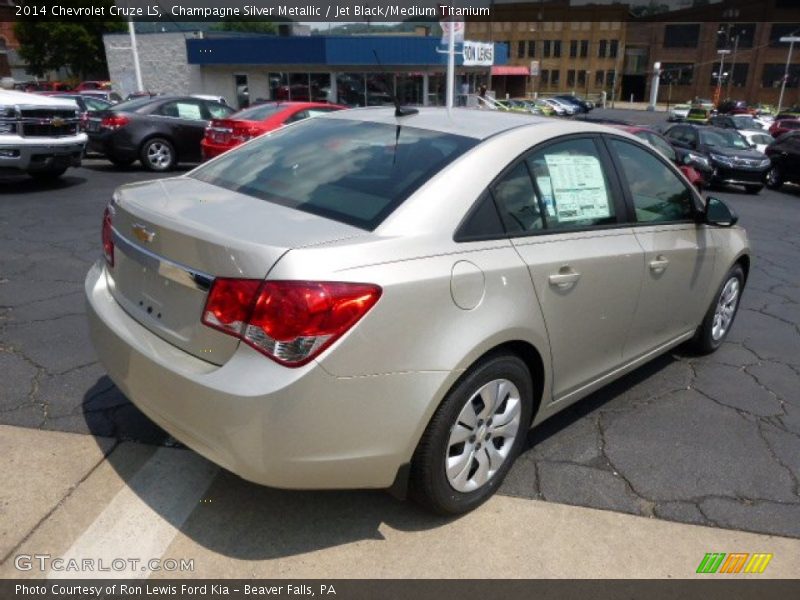 Champagne Silver Metallic / Jet Black/Medium Titanium 2014 Chevrolet Cruze LS