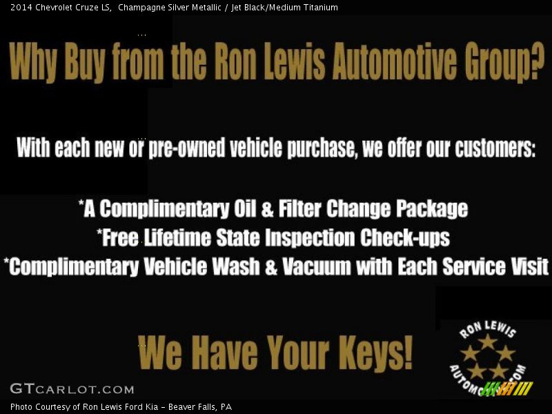 Champagne Silver Metallic / Jet Black/Medium Titanium 2014 Chevrolet Cruze LS
