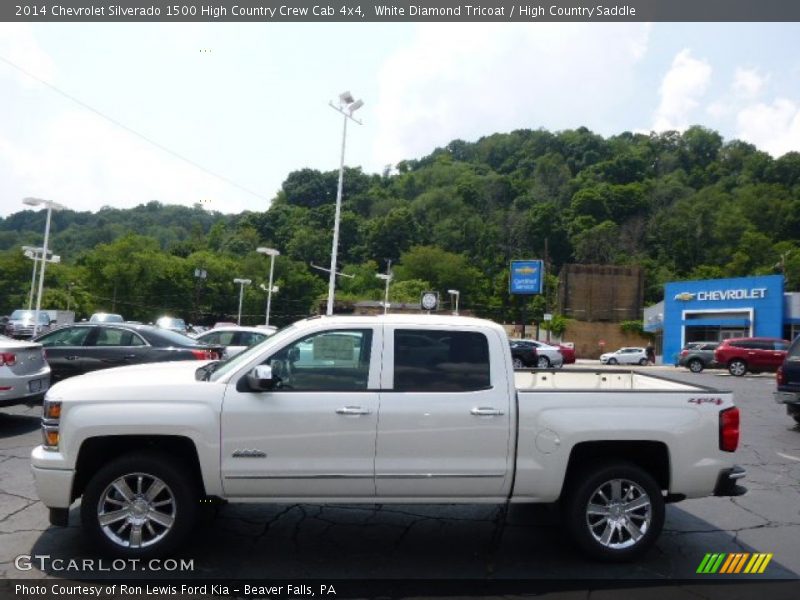 White Diamond Tricoat / High Country Saddle 2014 Chevrolet Silverado 1500 High Country Crew Cab 4x4