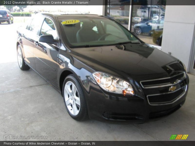Black Granite Metallic / Titanium 2012 Chevrolet Malibu LS