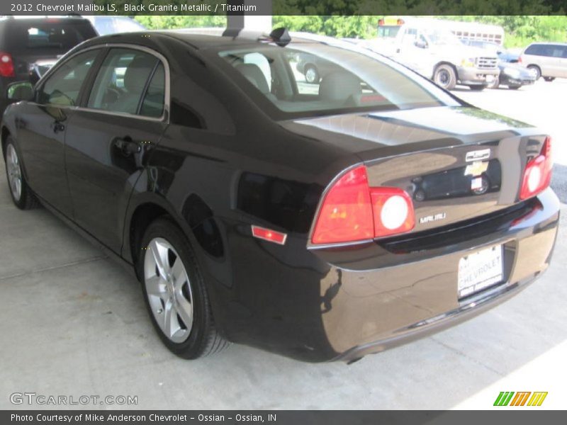 Black Granite Metallic / Titanium 2012 Chevrolet Malibu LS