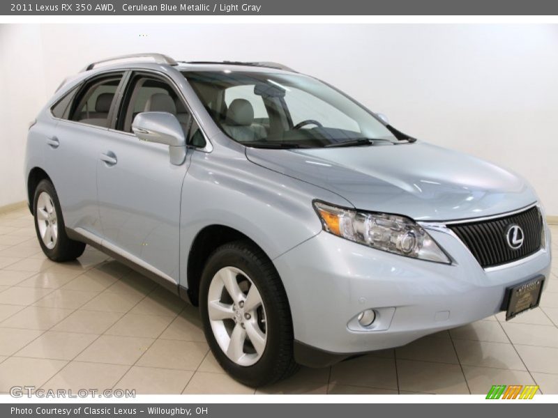 Cerulean Blue Metallic / Light Gray 2011 Lexus RX 350 AWD