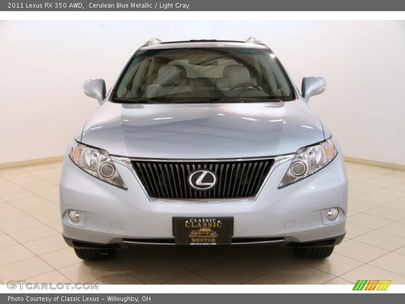 Cerulean Blue Metallic / Light Gray 2011 Lexus RX 350 AWD