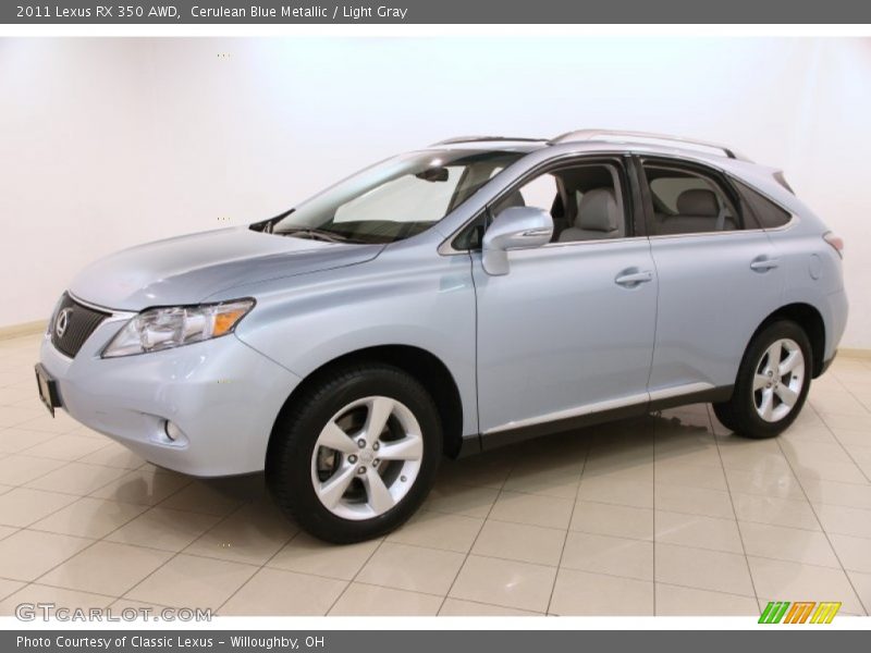 Cerulean Blue Metallic / Light Gray 2011 Lexus RX 350 AWD