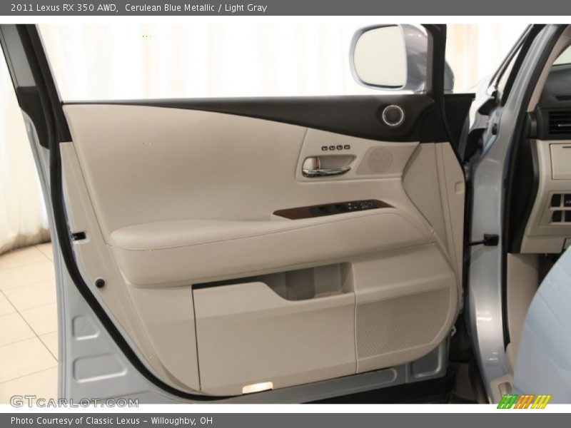 Cerulean Blue Metallic / Light Gray 2011 Lexus RX 350 AWD