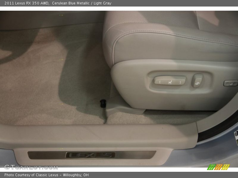 Cerulean Blue Metallic / Light Gray 2011 Lexus RX 350 AWD