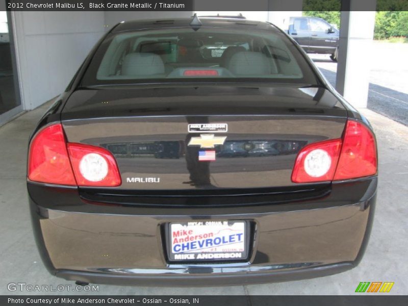 Black Granite Metallic / Titanium 2012 Chevrolet Malibu LS