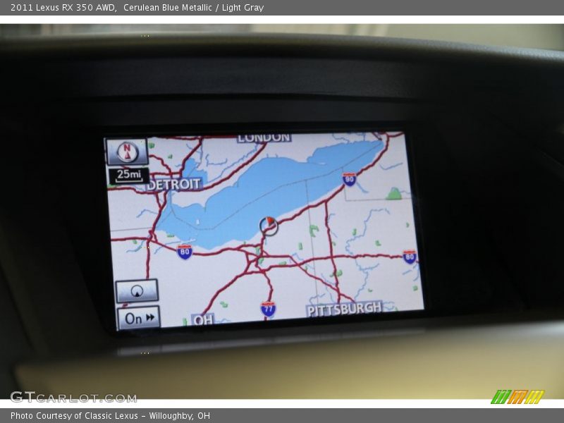 Cerulean Blue Metallic / Light Gray 2011 Lexus RX 350 AWD