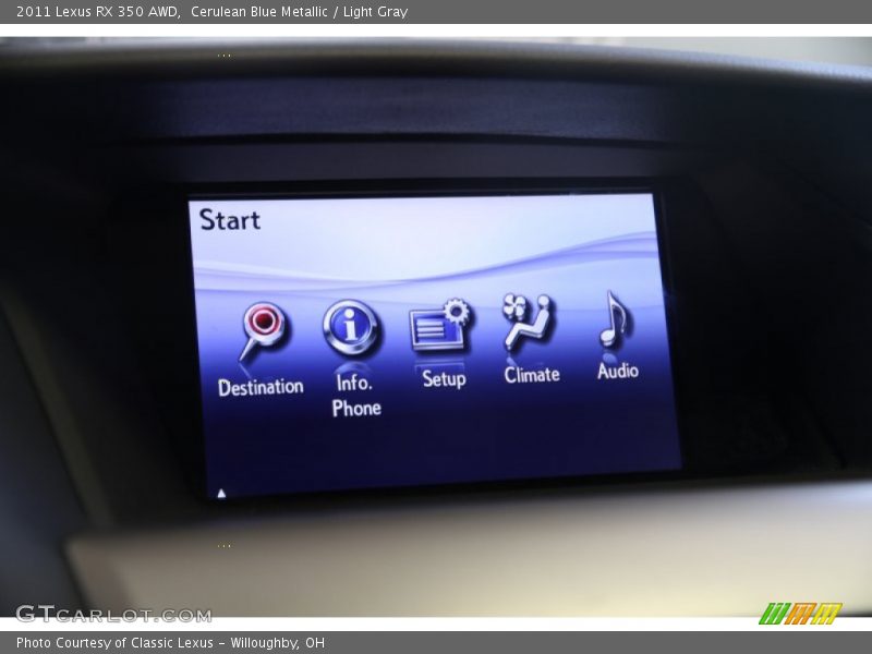 Cerulean Blue Metallic / Light Gray 2011 Lexus RX 350 AWD