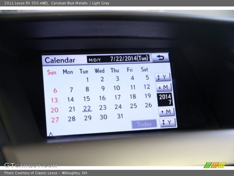 Cerulean Blue Metallic / Light Gray 2011 Lexus RX 350 AWD