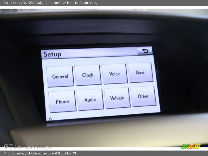 Cerulean Blue Metallic / Light Gray 2011 Lexus RX 350 AWD