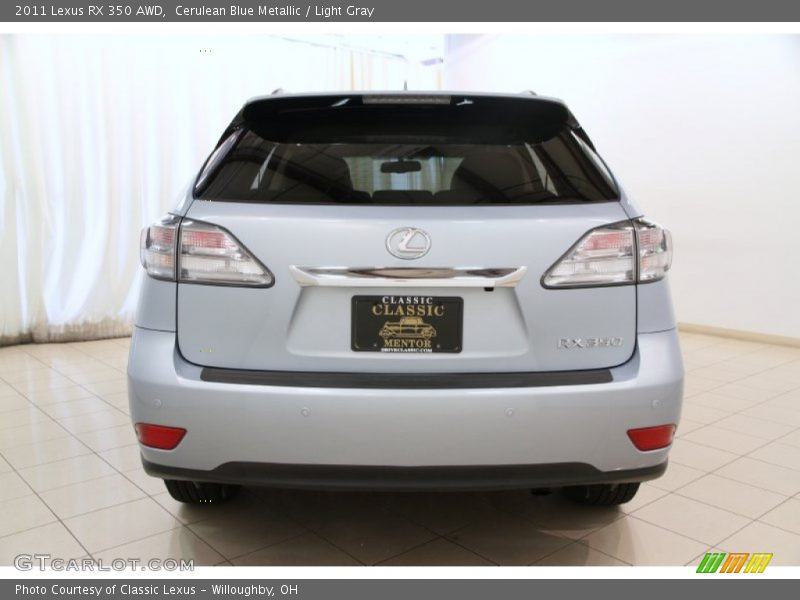 Cerulean Blue Metallic / Light Gray 2011 Lexus RX 350 AWD