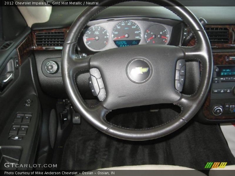 Gold Mist Metallic / Neutral 2012 Chevrolet Impala LT