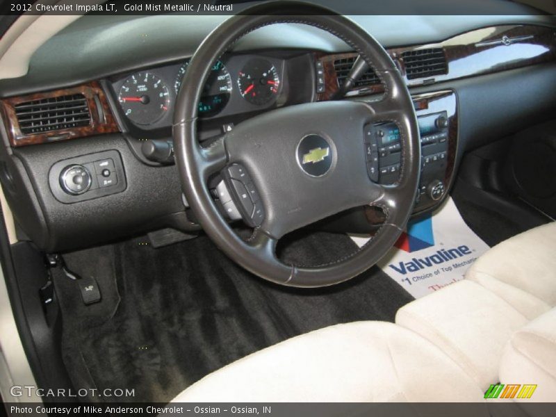 Gold Mist Metallic / Neutral 2012 Chevrolet Impala LT