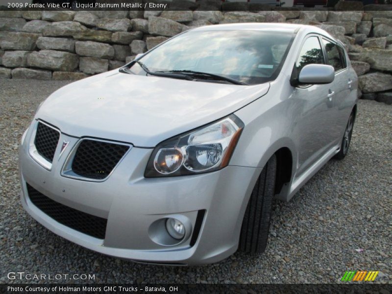Liquid Platinum Metallic / Ebony 2009 Pontiac Vibe GT