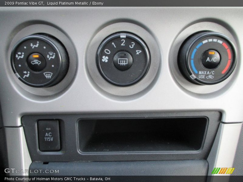 Liquid Platinum Metallic / Ebony 2009 Pontiac Vibe GT