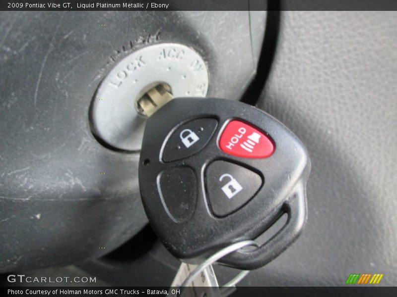 Liquid Platinum Metallic / Ebony 2009 Pontiac Vibe GT
