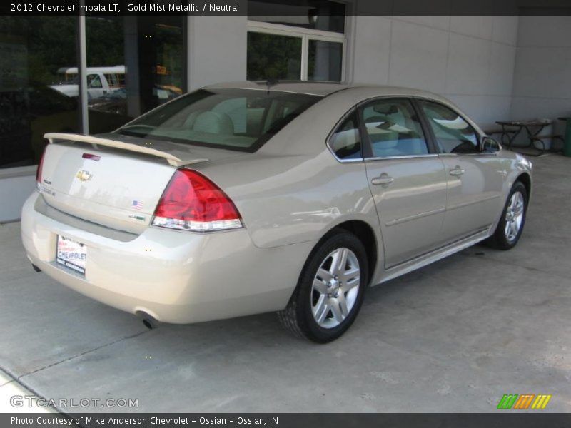 Gold Mist Metallic / Neutral 2012 Chevrolet Impala LT