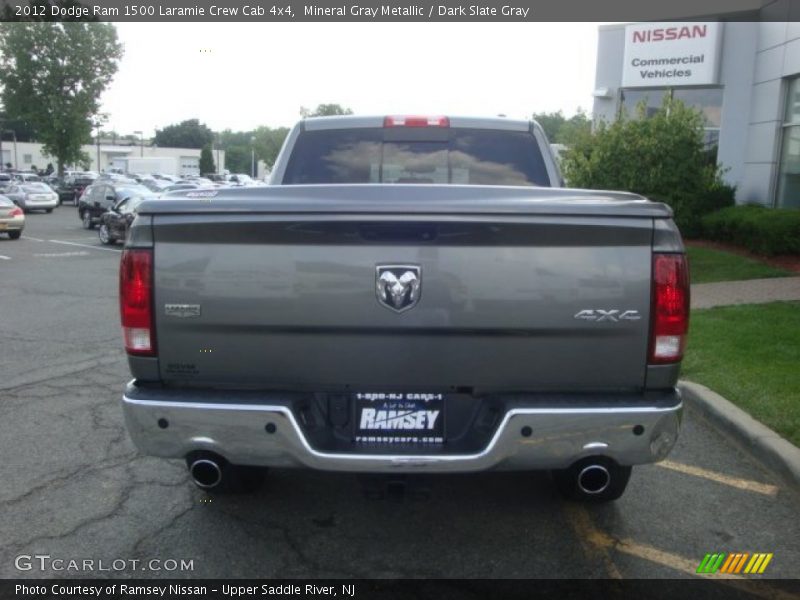 Mineral Gray Metallic / Dark Slate Gray 2012 Dodge Ram 1500 Laramie Crew Cab 4x4