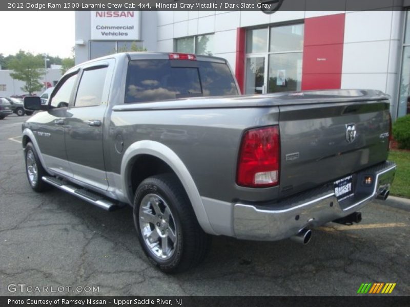 Mineral Gray Metallic / Dark Slate Gray 2012 Dodge Ram 1500 Laramie Crew Cab 4x4