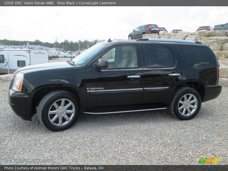 Onyx Black / Cocoa/Light Cashmere 2008 GMC Yukon Denali AWD