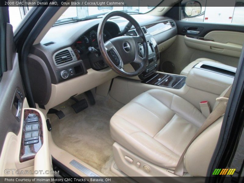 Onyx Black / Cocoa/Light Cashmere 2008 GMC Yukon Denali AWD