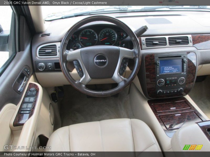 Onyx Black / Cocoa/Light Cashmere 2008 GMC Yukon Denali AWD