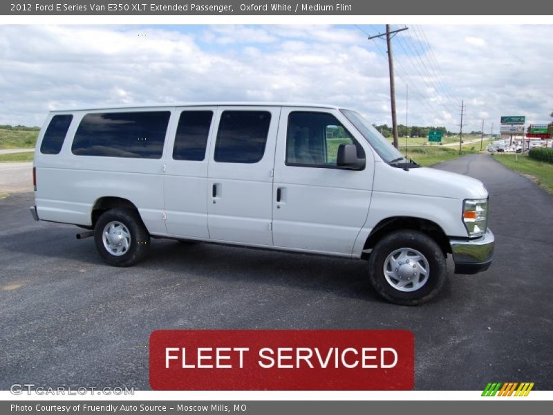 Oxford White / Medium Flint 2012 Ford E Series Van E350 XLT Extended Passenger